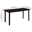 Bowery Hill Contemporary Powder-Coated Garden Dining Set in Black