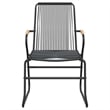 Bowery Hill Contemporary Powder-Coated Garden Dining Set in Black