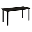 Bowery Hill Contemporary Powder-Coated Garden Dining Set in Black