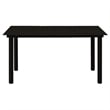 Bowery Hill Contemporary Powder-Coated Garden Dining Set in Black