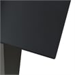 Bowery Hill Contemporary Powder-Coated Garden Dining Set in Black