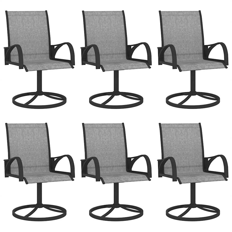 Bowery Hill Dining Set in Anthracite/Gray Powder-Coated Steel/Textilene Medium