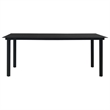 Bowery Hill Contemporary Powder-Coated Poly Rattan Dining Setin Oak/Black