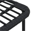 Bowery Hill Poly Rattan/Powder-Coated Steel/Glass Dining Set in Black