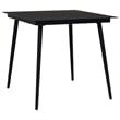 Bowery Hill Poly Rattan/Powder-Coated Steel/Glass Dining Set in Black