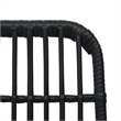Bowery Hill Contemporary Synthetic Poly Rattan Poly Rattan Dining Set in Black