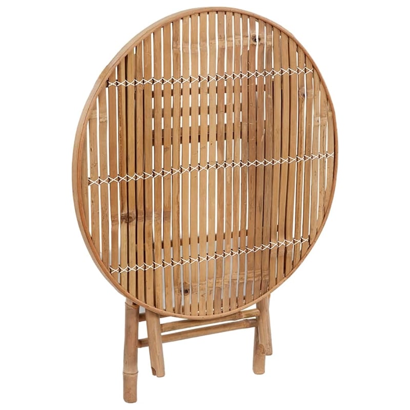 Bowery Hill Outdoor Dining Set Natural Bamboo Bamboo Medium Foldable