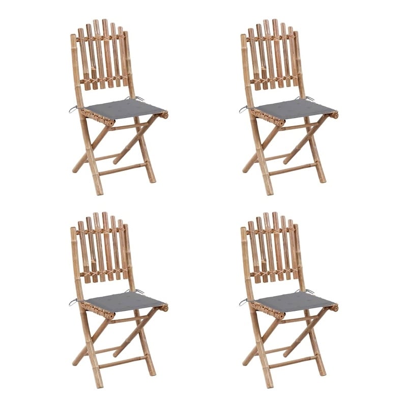 Bowery Hill Outdoor Dining Set Natural Bamboo Bamboo Medium Foldable