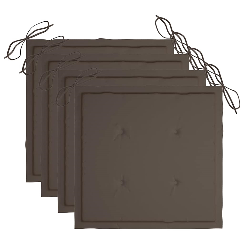 Bowery Hill Patio Dining Set Natural Bamboo Bamboo/Polyester Medium - Set of 4