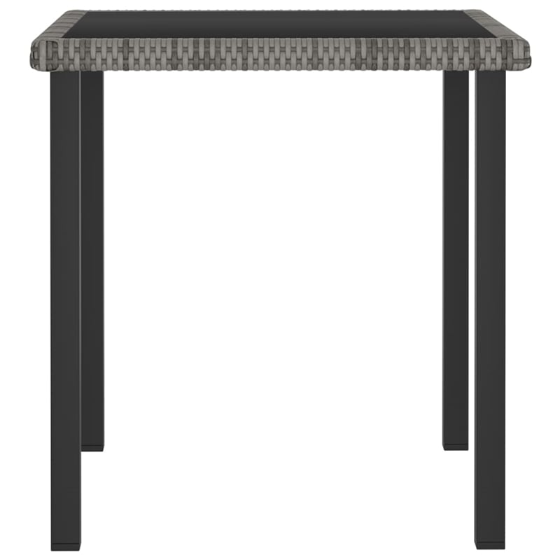 Bowery Hill Dining Set in Gray Poly Rattan 5 Piece Set Light Weight Dining Set