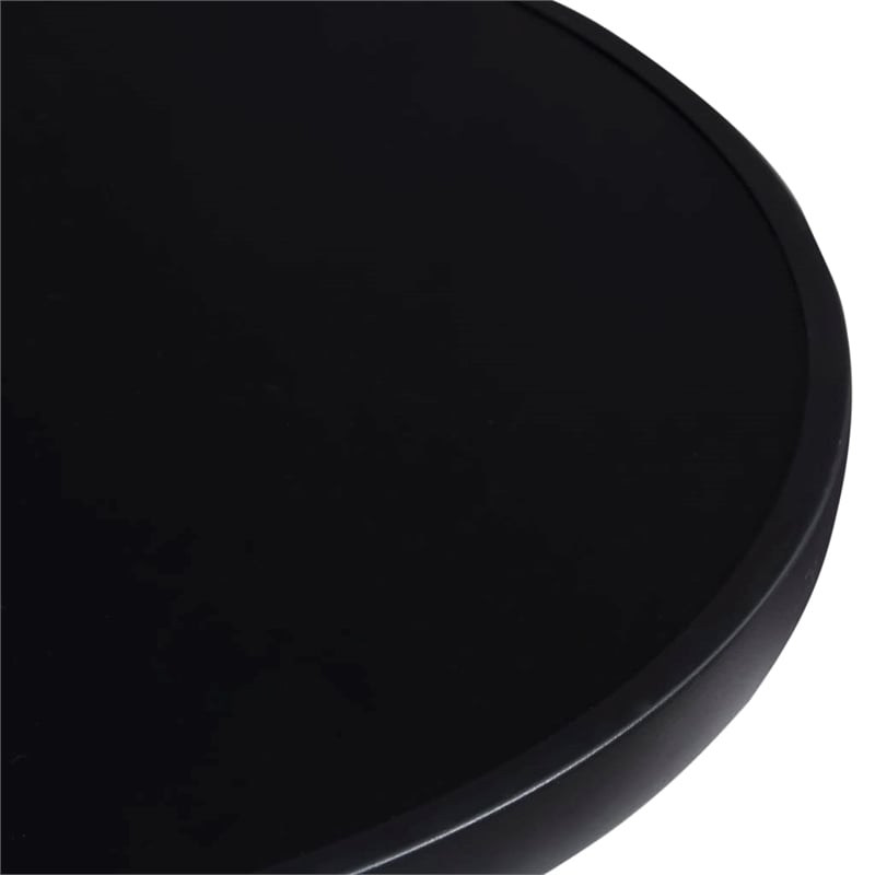 Bowery Hill Contemporary Powder-Coated Aluminum Dining Set in Black