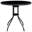 Bowery Hill Contemporary Powder-Coated Aluminum Dining Set in Black