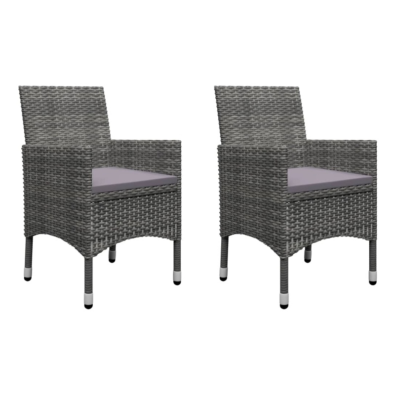 Bowery Hill Solid Acacia Wood & Powder-Coated Steel Dining Set in Gray