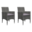 Bowery Hill Solid Acacia Wood & Powder-Coated Steel Dining Set in Gray