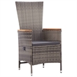 Bowery Hill Solid Acacia Wood & Powder-Coated Steel Dining Set in Gray