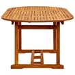 Bowery Hill Contemporary Solid Acacia Wood Dining Set in Beige