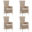 Bowery Hill Contemporary Solid Acacia Wood Dining Set in Beige