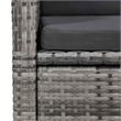 Bowery Hill Solid Acacia Wood Large Dining Set in Gray/Dark Gray