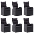 Bowery Hill Solid Acacia Wood Large Removable Covers Dining Set in Black