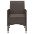 Bowery Hill Contemporary Dining Set in Brown and Cream White