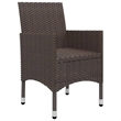 Bowery Hill Contemporary Dining Set in Brown and Cream White