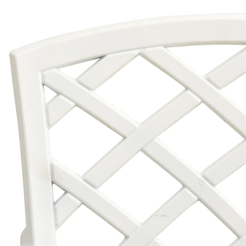 Bowery Hill Contemporary Round Classic Outdoor Bistro Set in White