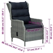 Bowery Hill Contemporary Weather-Resistant Dining Set in Light Gray and Black
