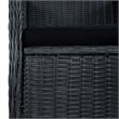 Bowery Hill Contemporary Weather-Resistant Dining Set in Dark Gray/Black