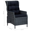 Bowery Hill Contemporary Durable 5 Piece Dining Set in Dark Gray