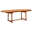 Bowery Hill Solid Acacia Wood Large Foldable Garden Dining Set in Brown