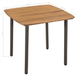 Bowery Hill Contemporary Solid Acacia Wood Compact Dining Set in Black
