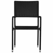 Bowery Hill Contemporary Solid Acacia Wood Compact Dining Set in Black