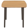 Bowery Hill Contemporary Solid Acacia Wood Compact Dining Set in Black