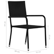 Bowery Hill Contemporary Solid Acacia Wood Compact Dining Set in Black