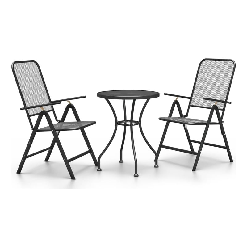Bowery Hill Contemporary Garden Dining Set in Anthracite/Gray
