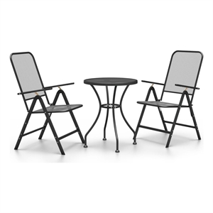 Bowery Hill Contemporary Garden Dining Set in Anthracite/Gray
