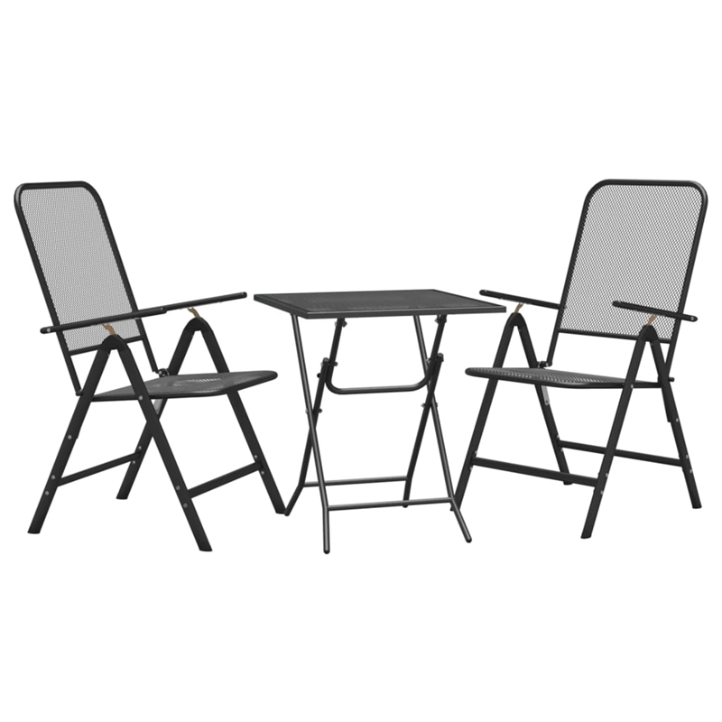 Bowery Hill Contemporary Garden Dining Set in Anthracite/Gray