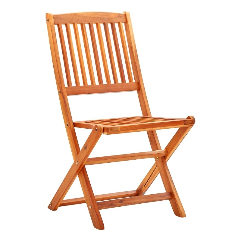 Bowery Hill Wooden Solid Eucalyptus Wood Compact Outdoor Dining Set in Brown