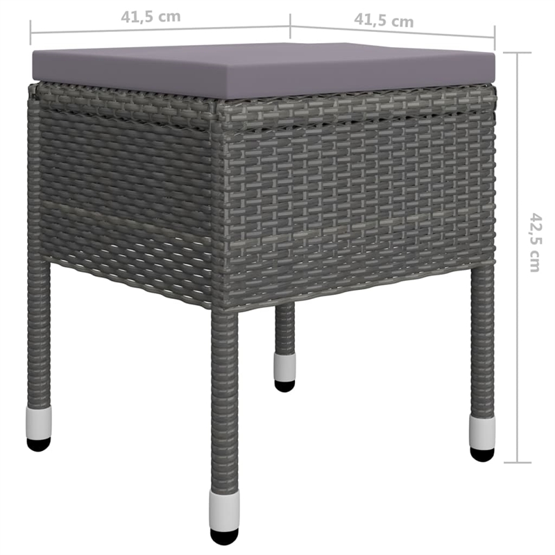 Bowery Hill Contemporary Solid Acacia Wood Large Dining Set in Gray