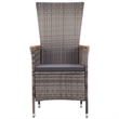 Bowery Hill Contemporary Solid Acacia Wood Expandable Dining Set in Gray