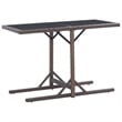 Bowery Hill Poly Rattan/Powder-Coated Steel Dining Set in Brown
