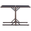 Bowery Hill Poly Rattan/Powder-Coated Steel Dining Set in Brown