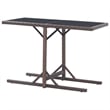 Bowery Hill Poly Rattan/Powder-Coated Steel Dining Set in Brown