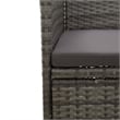 Bowery Hill Poly Rattan Medium Ergonomic Garden Dining Set in Gray