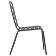 Bowery Hill Steel With E-Coated and Powder-Coated Finish Dining Set in Dark Gray
