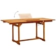 Bowery Hill Solid Acacia Wood 5 Piece Set Garden Dining Set Natural/Brown