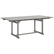 Bowery Hill Solid Acacia Wood Standard Extendable Garden Dining Set in Gray