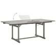 Bowery Hill Solid Acacia Wood Standard Extendable Garden Dining Set in Gray