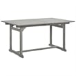 Bowery Hill Solid Acacia Wood Standard Extendable Garden Dining Set in Gray