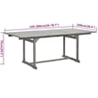 Bowery Hill Solid Acacia Wood Standard Extendable Garden Dining Set in Gray